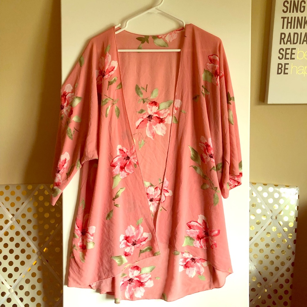 Pink Floral Kimono